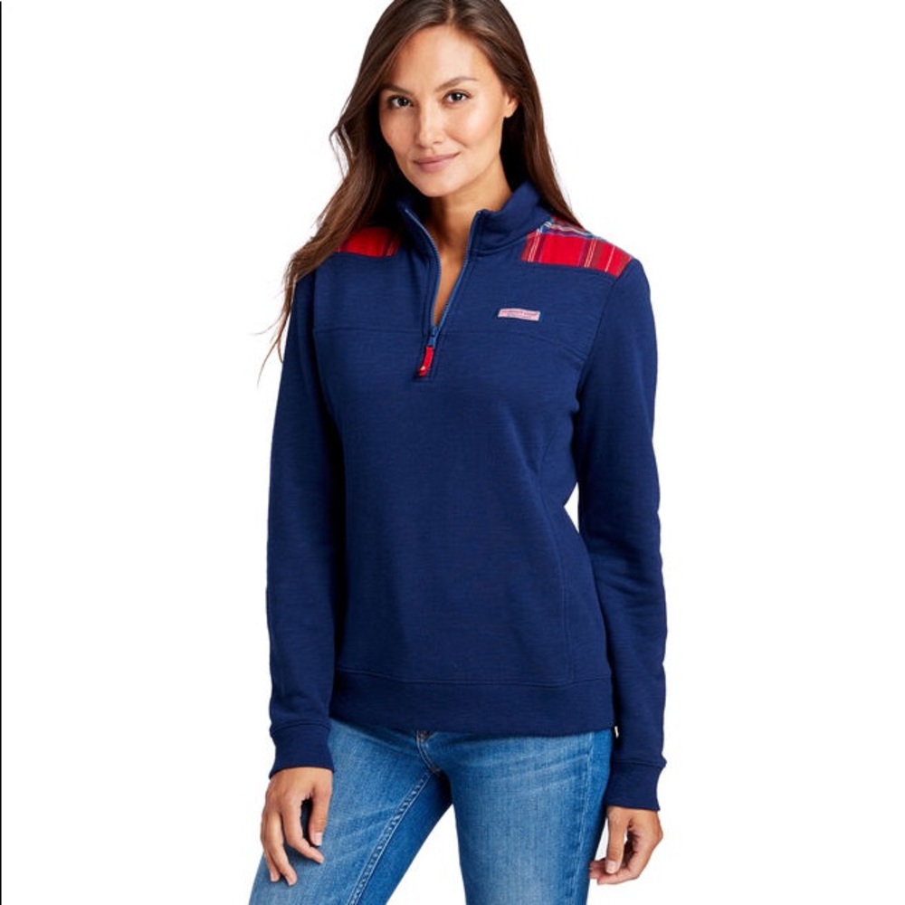 Vineyard Vines Tartan and Navy Shep Shirt EUC